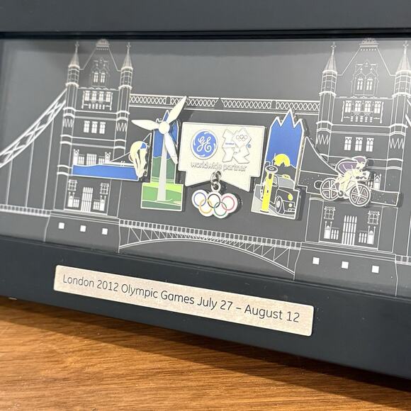 GE General Electric Official London 2012 Olympics Pin Badges Box Set Numbered - Picture 2 of 9